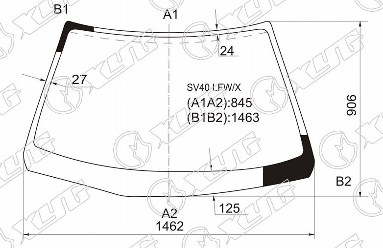 Стекло лобовое TOYOTA CAMRY, VISTA XYG SV40 LFW/X 