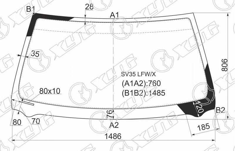 Стекло лобовое TOYOTA CAMRY, SCEPTER XYG SV35 LFW/X 