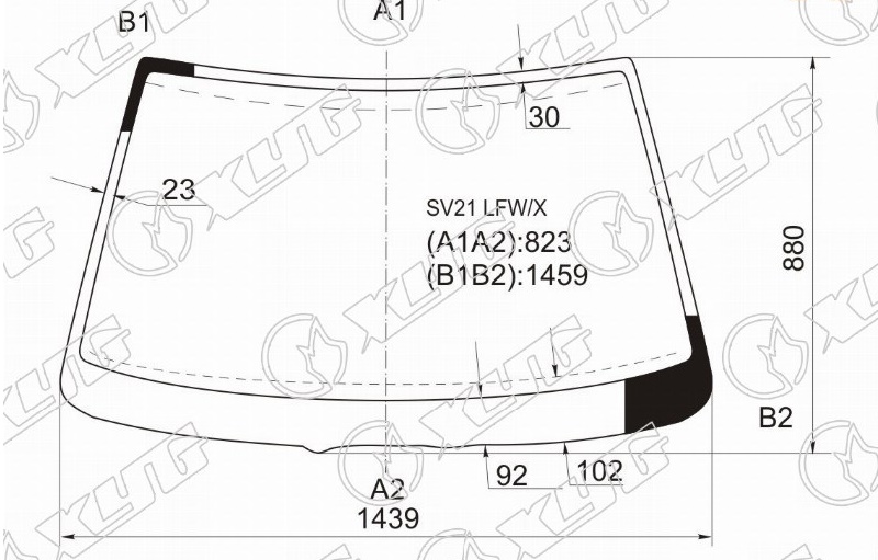 Стекло лобовое TOYOTA CAMRY XYG SV21 LFW/X 