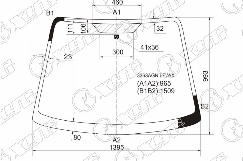 Стекло лобовое SUZUKI SX4 XYG 3363AGN LFW/X 