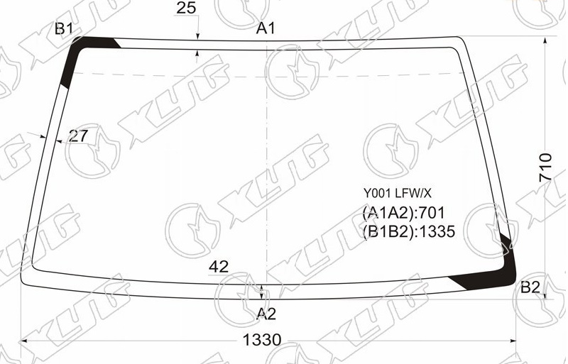 Стекло лобовое SUZUKI ESCUDO, VITARA XYG Y001 LFW/X 