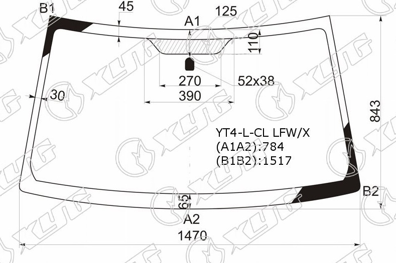 Стекло лобовое SUZUKI ESCUDO, GRAND VITARA XYG YT4-L-CL LFW/X 