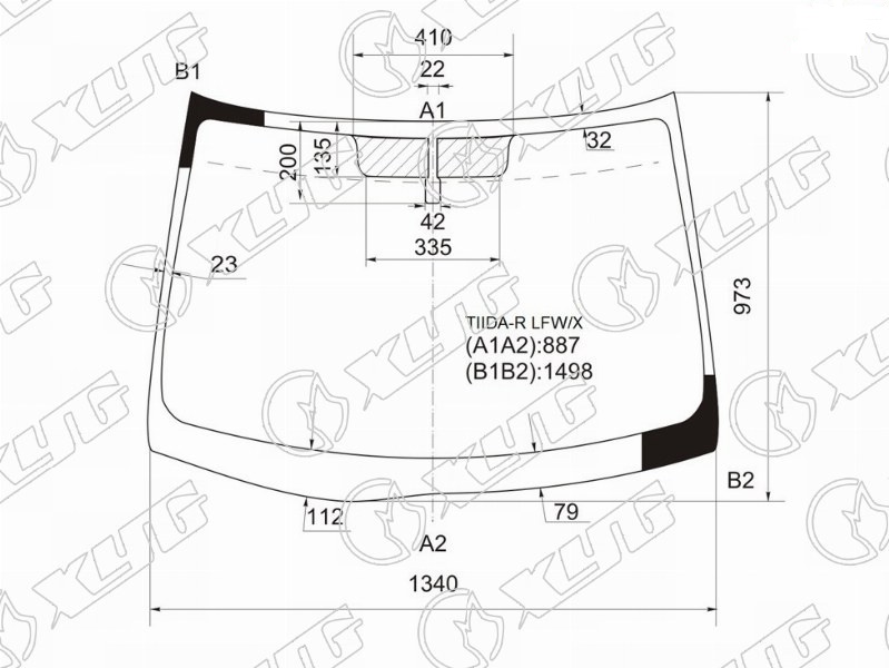 Стекло лобовое NISSAN TIIDA XYG TIIDA-R LFW/X