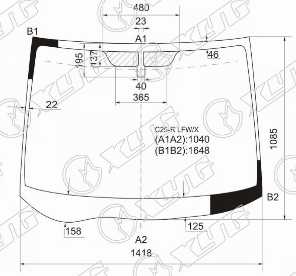 Стекло лобовое NISSAN SERENA, SUZUKI LANDY XYG C25-R LFW/X 