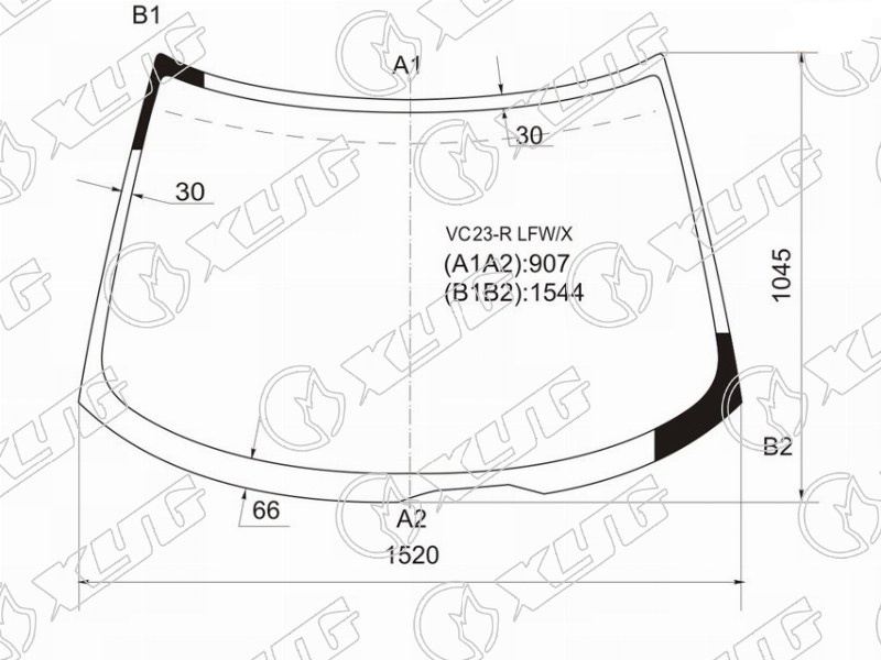 Стекло лобовое NISSAN SERENA XYG VC23-R LFW/X 