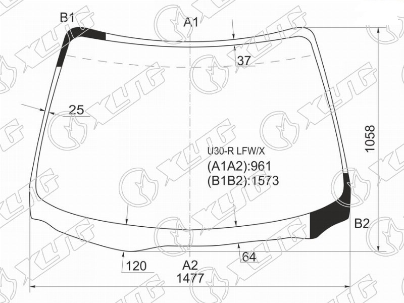 Стекло лобовое NISSAN PRESAGE, BASSARA XYG U30-R LFW/X 