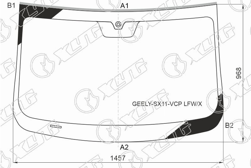 Стекло лобовое GEELY COOLRAY XYG GEELY-SX11-VCP LFW/X 