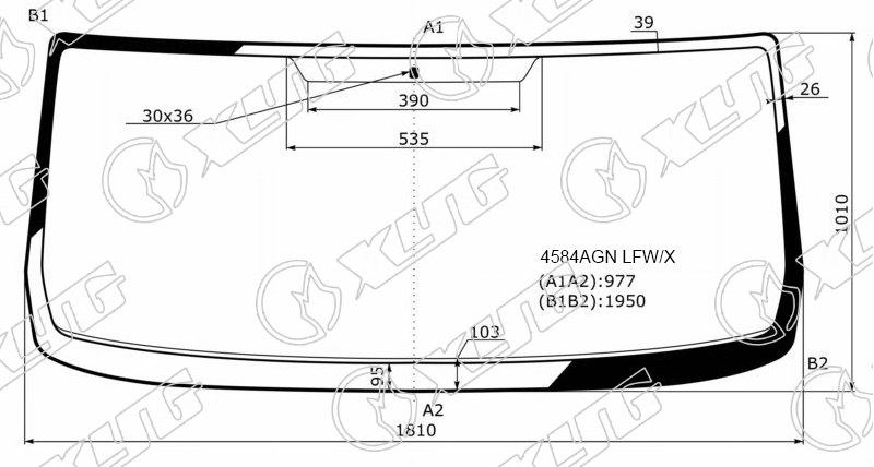 Стекло лобовое GZL NXT XYG 4584AGN LFW/X 