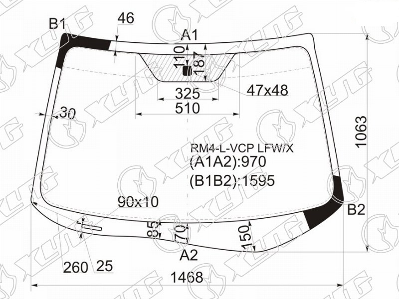 Стекло лобовое HONDA CR-V XYG RM4-L-VCP LFW/X