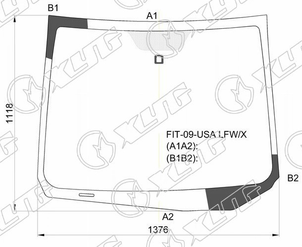 Стекло лобовое HONDA FIT XYG FIT-09-USA LFW/X 