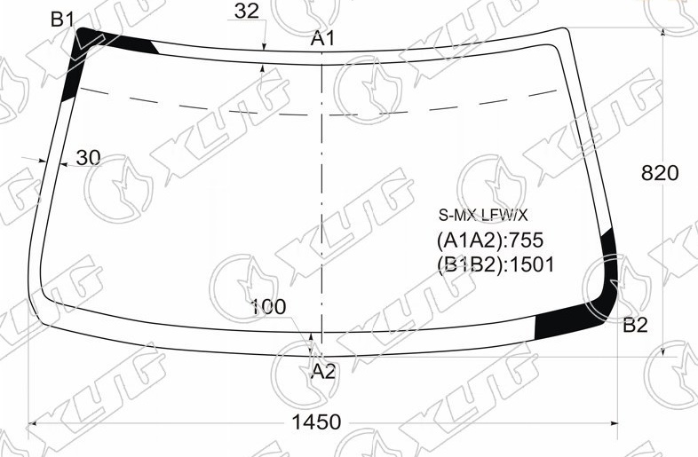 Стекло лобовое HONDA S-MX XYG S-MX LFW/X 