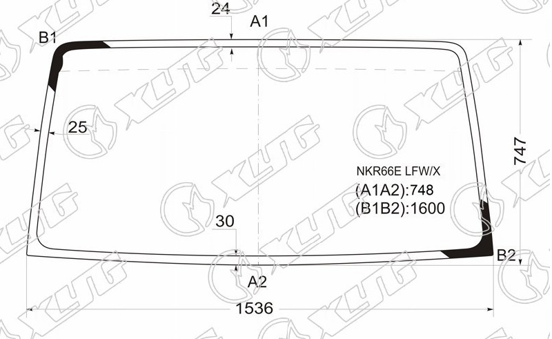 Стекло лобовое ISUZU ELF XYG NKR66E LFW/X 