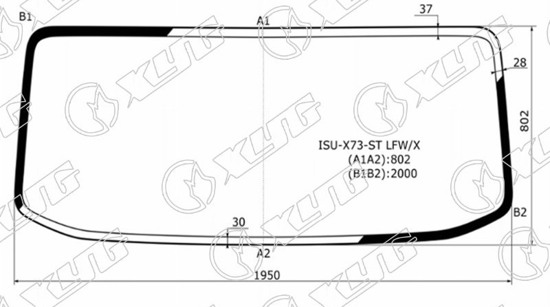 Стекло лобовое ISUZU FORWARD XYG ISU-X73-ST LFW/X   