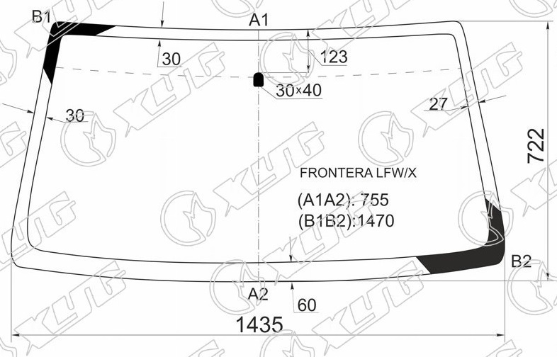 Стекло лобовое ISUZU RODEO, OPEL FRONTERA, DERWAYS AURORA XYG FRONTERA LFW/X 