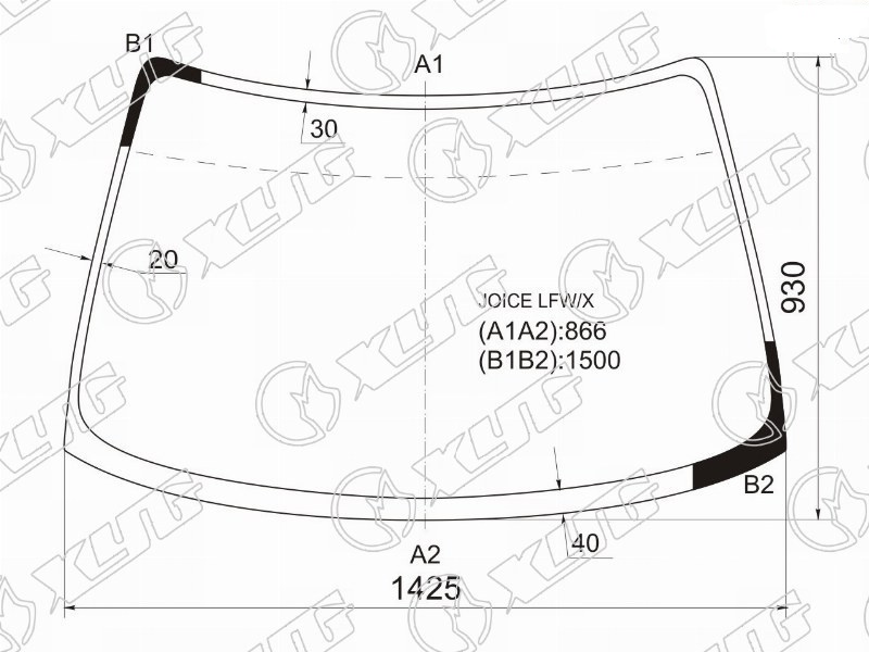 Стекло лобовое KIA JOICE XYG JOICE LFW/X 