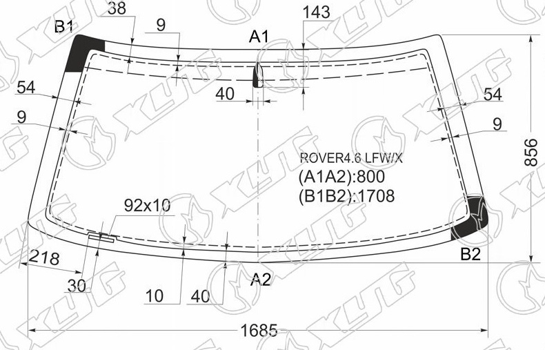 Стекло лобовое LR RANGE ROVER XYG ROVER4.6 LFW/X 