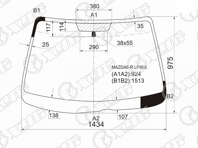 Стекло лобовое MAZDA ATENZA XYG MAZDA6-R LFW/X 