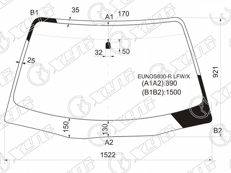 Стекло лобовое MAZDA MILLENIA XYG EUNOS800-R LFW/X 