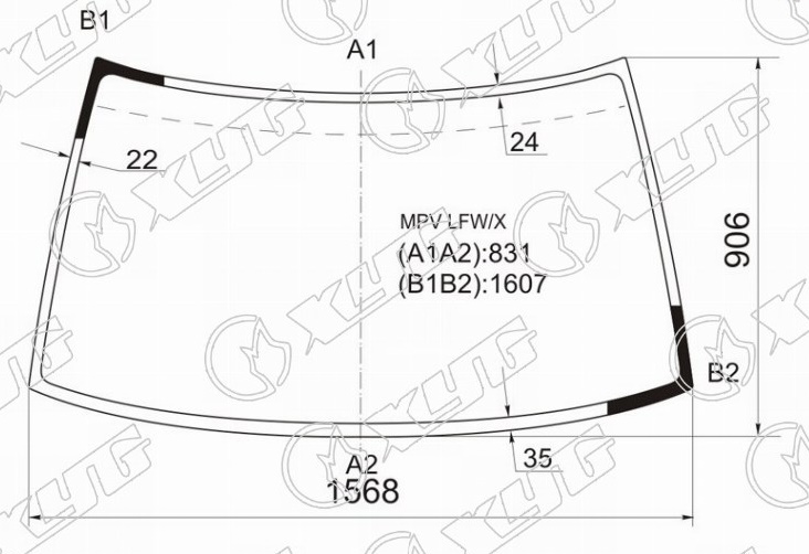 Стекло лобовое MAZDA MPV XYG MPV LFW/X 