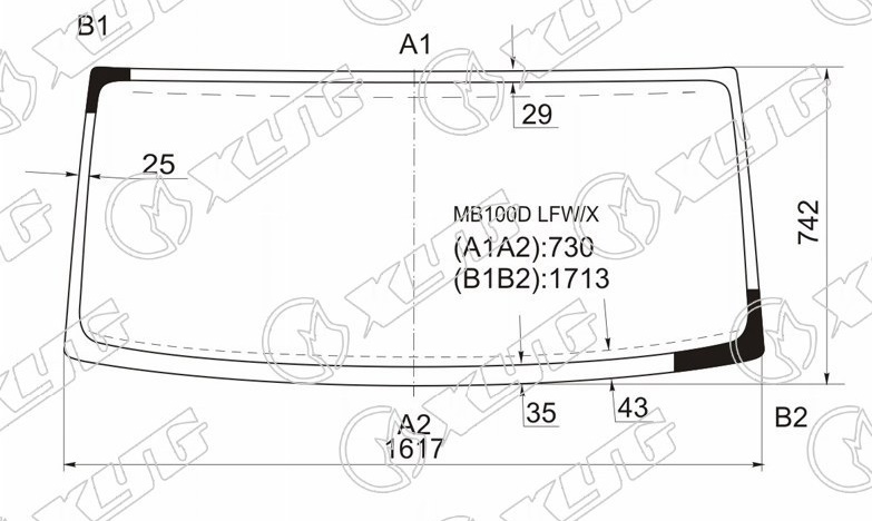 Стекло лобовое MERCEDES-BENZ MB100D XYG MB100D LFW/X 