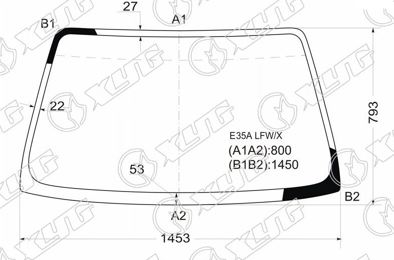 Стекло лобовое MITSUBISHI GALANT XYG E35A LFW/X 