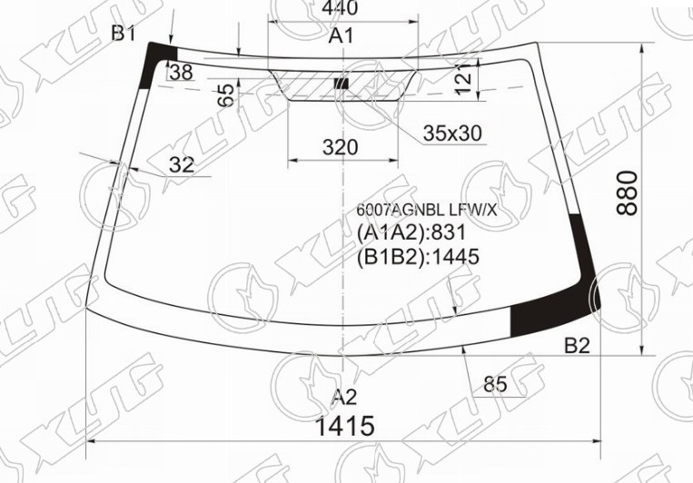 Стекло лобовое NISSAN ALMERA, BLUEBIRD SYLPHY, SUNNY XYG 6007AGNBL LFW/X 