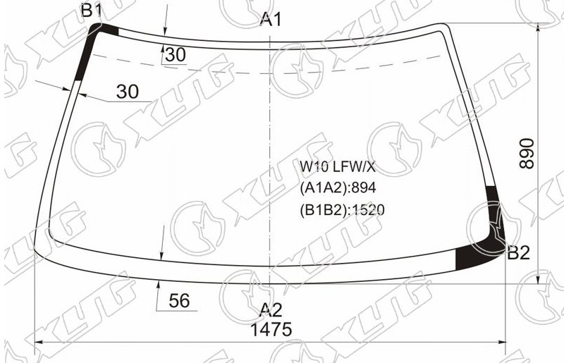 Стекло лобовое NISSAN AVENIR, PRIMERA XYG W10 LFW/X 