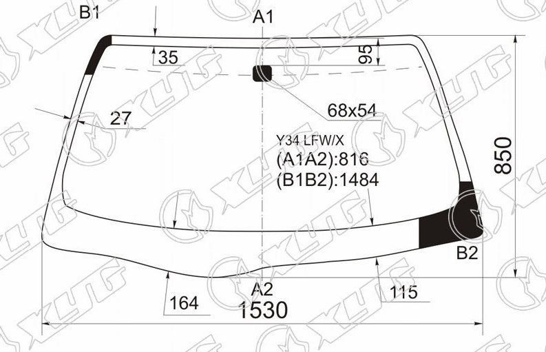 Стекло лобовое NISSAN CEDRIC, GLORIA XYG Y34 LFW/X 