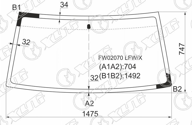 Стекло лобовое NISSAN DATSUN, FRONTIER, NAVARA, XTERRA XYG FW02070 LFW/X 