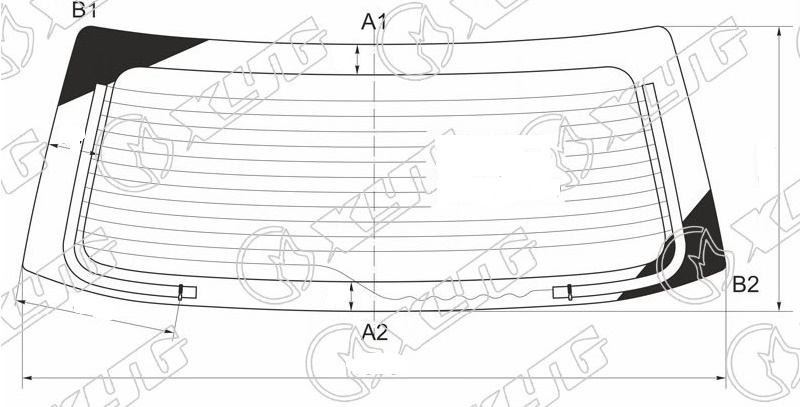 Стекло заднее с обогревом MITSUBISHI ECLIPSE CROSS XYG 5702BYPR RW/H/X 