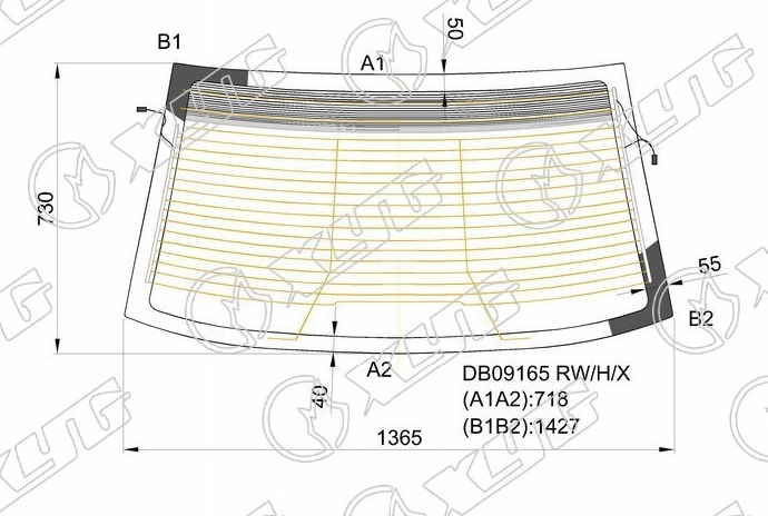 Стекло заднее с обогревом BUICK PARK AVENUE XYG DB09165 RW/H/X 