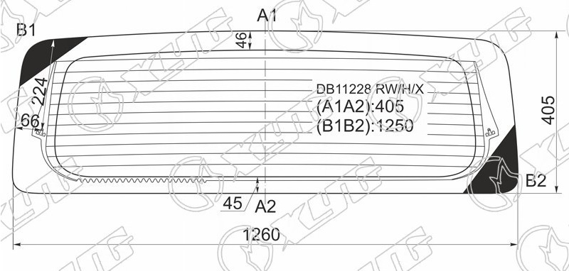 Стекло заднее с обогревом DODGE NITRO XYG DB11228 RW/H/X 