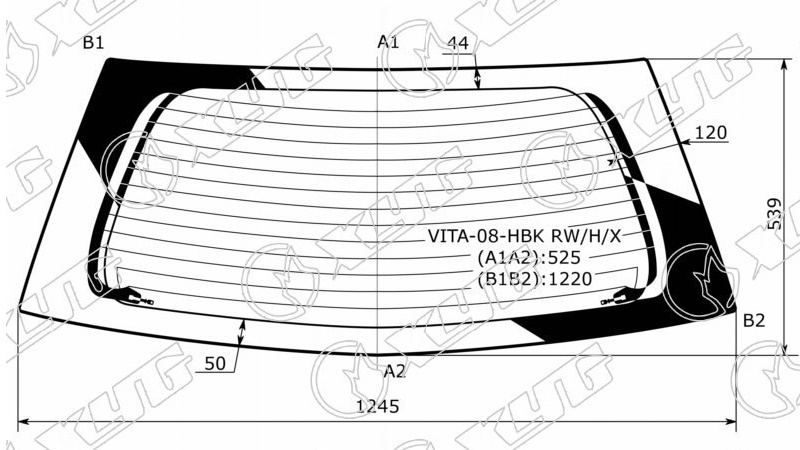 Стекло заднее с обогревом FAW VITA XYG VITA-08-HBK RW/H/X 