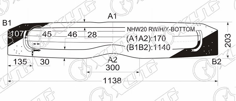 Стекло заднее с обогревом TOYOTA PRIUS XYG NHW20 RW/H/X-BOTTOM 