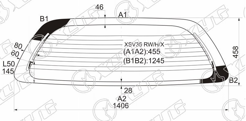 Стекло заднее с обогревом TOYOTA CAMRY, SCEPTER XYG XSV35 RW/H/X 