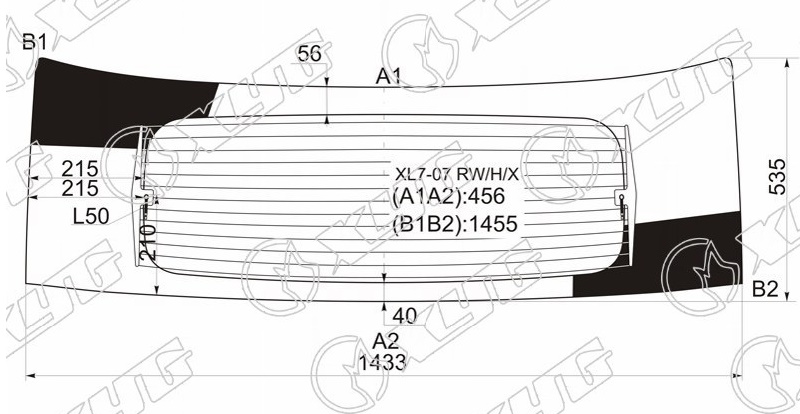 Стекло заднее с обогревом SUZUKI XL7 XYG XL7-07 RW/H/X 