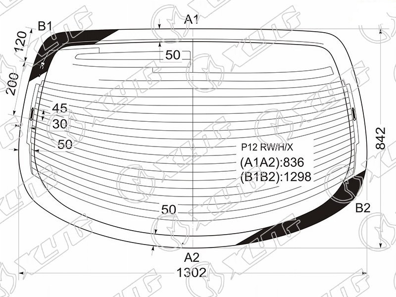 Стекло заднее с обогревом NISSAN PRIMERA XYG P12 RW/H/X 