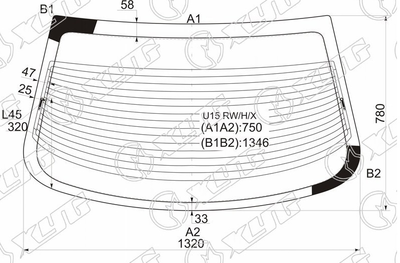 Стекло заднее с обогревом NISSAN ALTIMA XYG U15 RW/H/X 