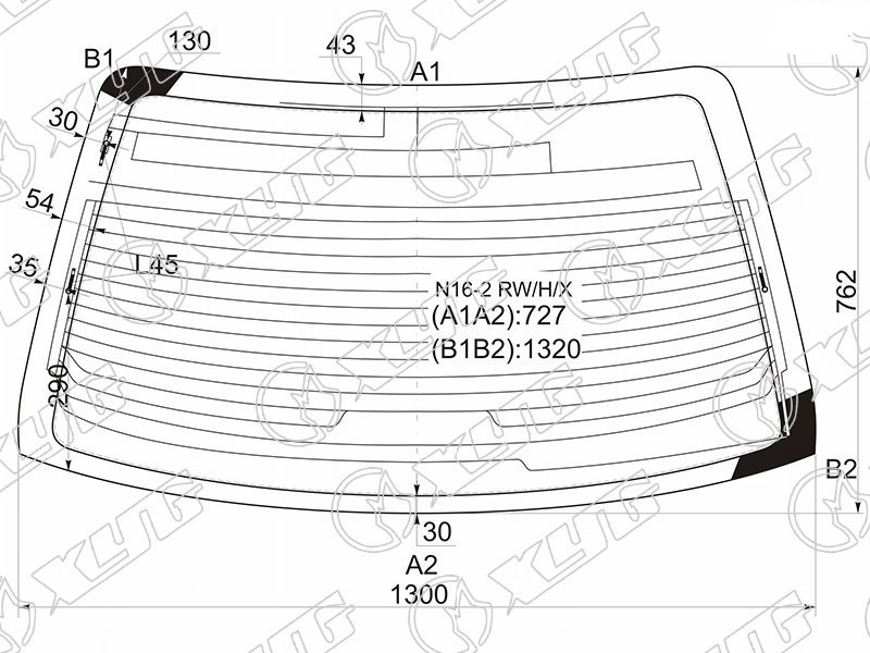 Стекло заднее с обогревом NISSAN ALMERA XYG N16-2 RW/H/X 