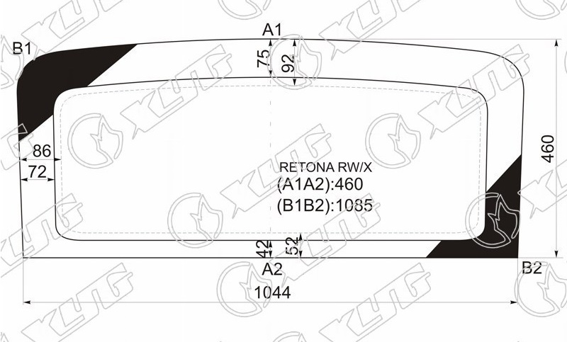 Стекло заднее с обогревом KIA RETONA XYG RETONA RW/X 