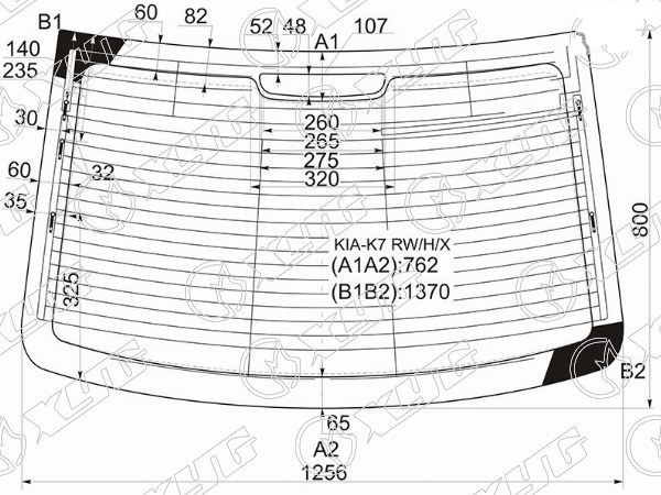 Стекло заднее с обогревом KIA CADENZA XYG KIA-K7 RW/H/X 