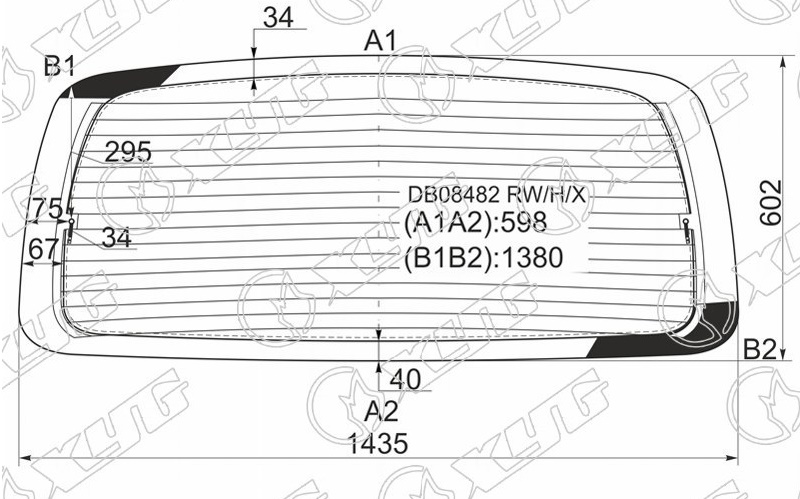 Стекло заднее с обогревом FORD WINDSTAR XYG DB08482 RW/H/X 