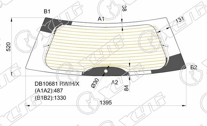 Стекло заднее с обогревом FORD FREESTYLE XYG DB10681 RW/H/X 