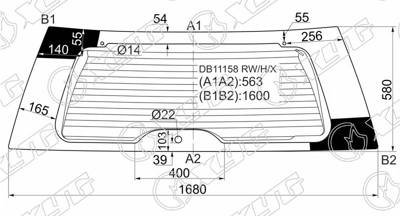 Стекло заднее с обогревом FORD EXPEDITION, LINCOLN NAVIGATOR XYG DB11158 RW/H/X 