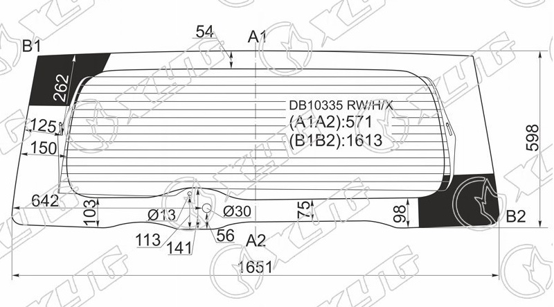 Стекло заднее с обогревом FORD EXCURSION XYG DB10335 RW/H/X 