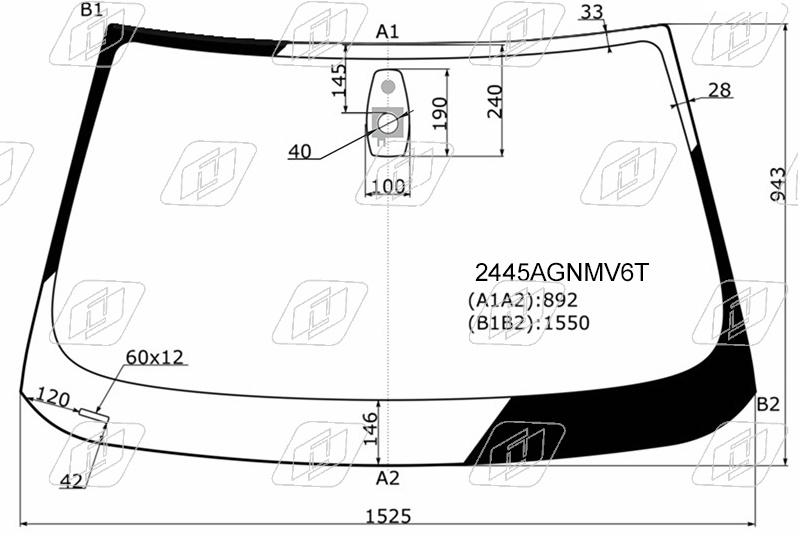 Стекло лобовое BMW 5-SERIES FUYAO 2445AGNMV6T