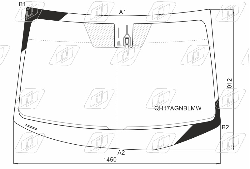 Стекло лобовое HONDA ACCORD FUYAO QH17AGNBLMW