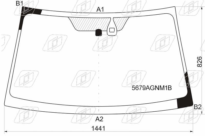 Стекло лобовое MITSUBISHI L200, PAJERO, MONTERO SPORT FUYAO 5679AGNM1B