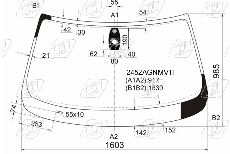 Стекло лобовое BMW X5 FUYAO 2452AGNMV1T