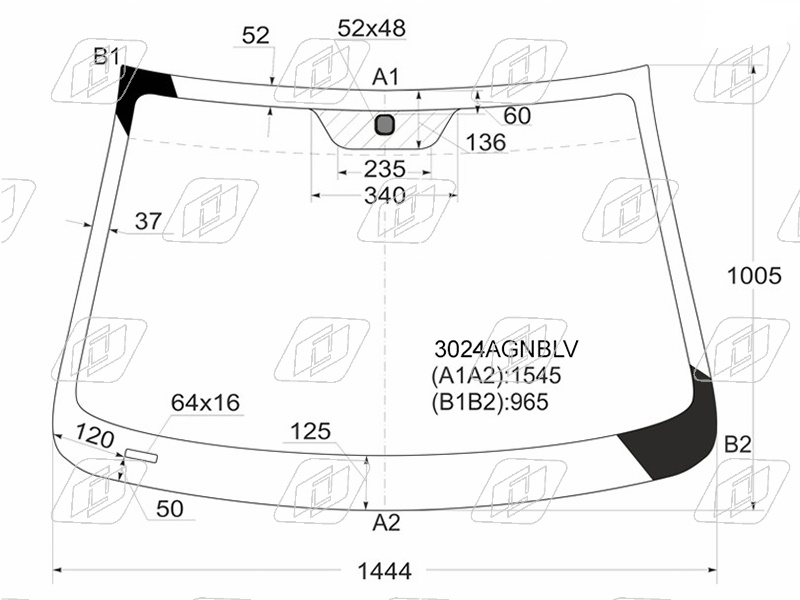 Стекло лобовое CHEVROLET CAPTIVA, OPEL ANTARA FUYAO 3024AGNBLV